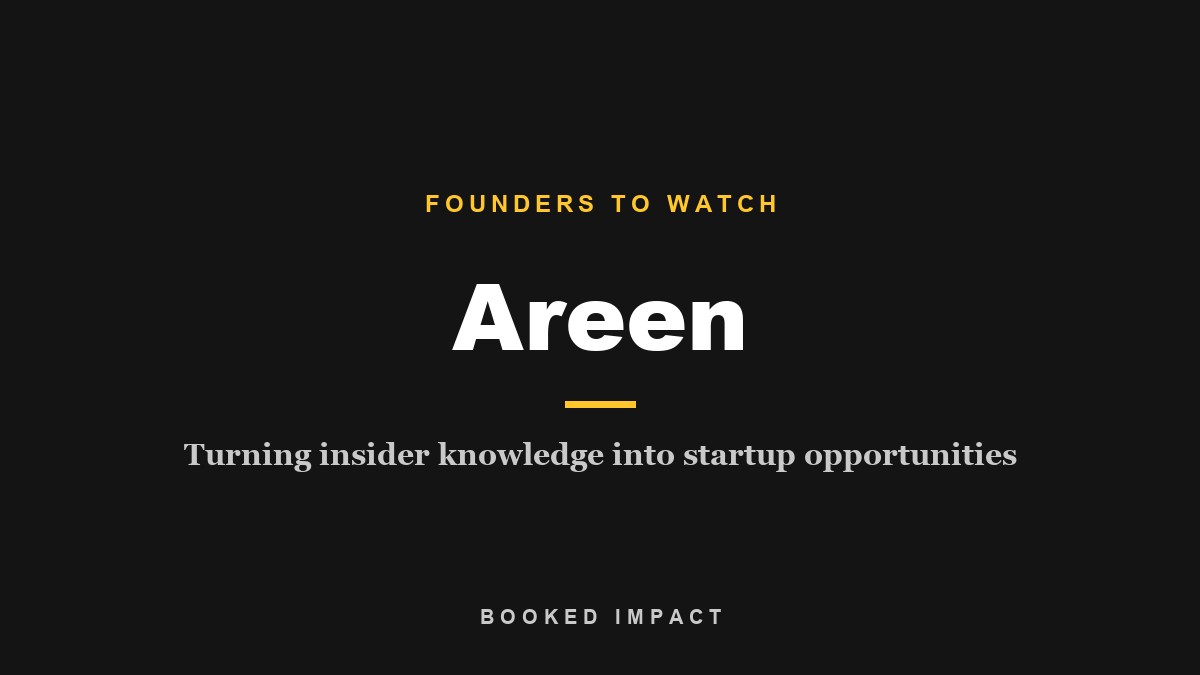 Areen of @areen.vc, startup and venture capital creator