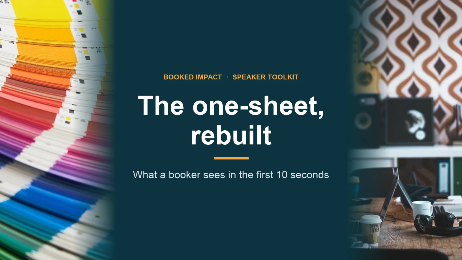 Your Speaker One-Sheet, Rebuilt: What Bookers See in 10 Seconds: featured image